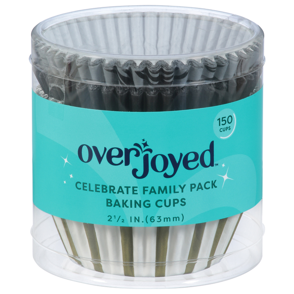 Overjoyed Baking Cups, Celebrate, 2.5 Inch, Family Pack