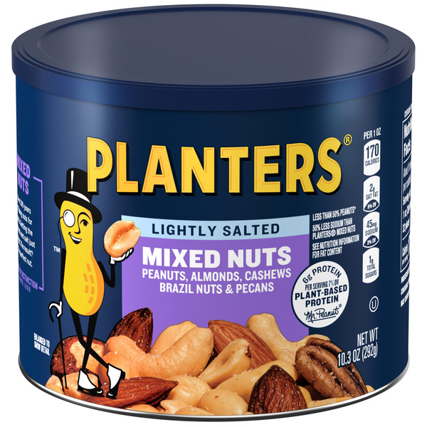 Planters Lightly Salted Mixed Nuts, 10.3 OZ Same-Day Delivery or