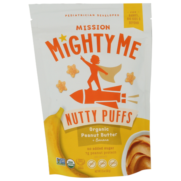 Mission Mighty Me Organic Peanut Butter + Banana Nutty Puffs