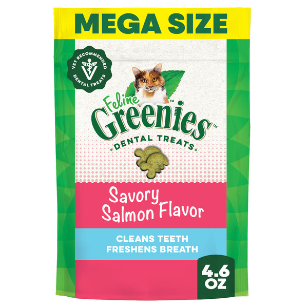 GREENIES Savory Salmon Flavor Adult Natural Dental Care Cat Treats