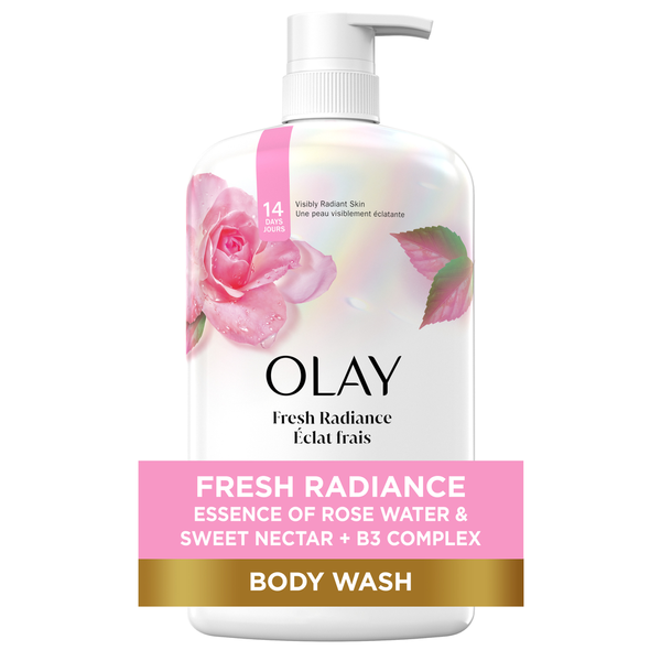 Olay Fresh Outlast Rose Water & Sweet Nectar Body Wash, 33 FL OZ Same ...