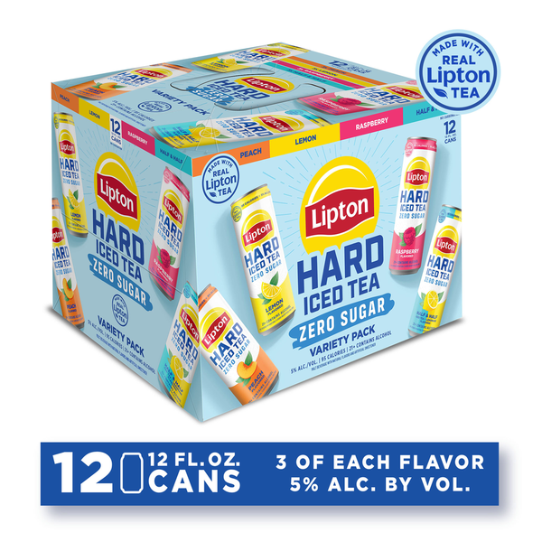 Lipton Hard Iced Tea Zero Sugar Variety Pack Same-Day Delivery or