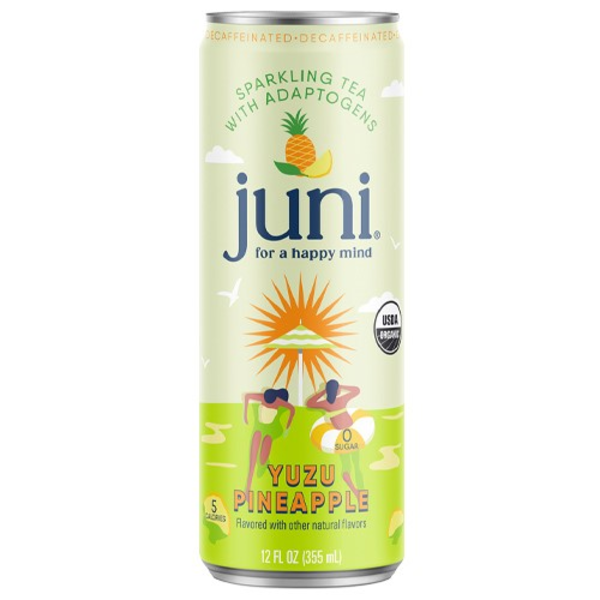 Juni Organic Yuzu Pineapple Decaffeinated Sparkling Tea With
