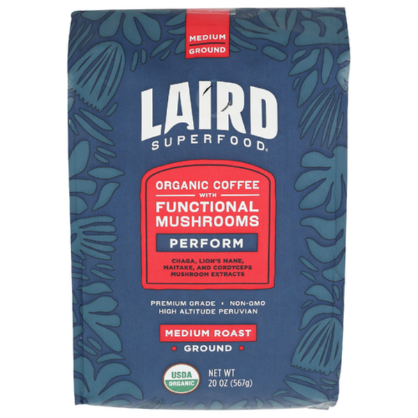Laird Superfood Organic Performance Mushroom Powder – 3.17 Oz – Immune & Wellness Support