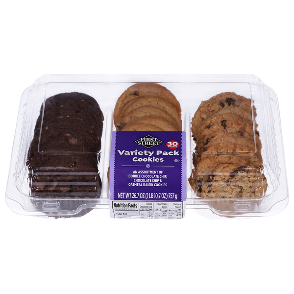 First Street Cookies, Chocolate Chip, Variety Pack