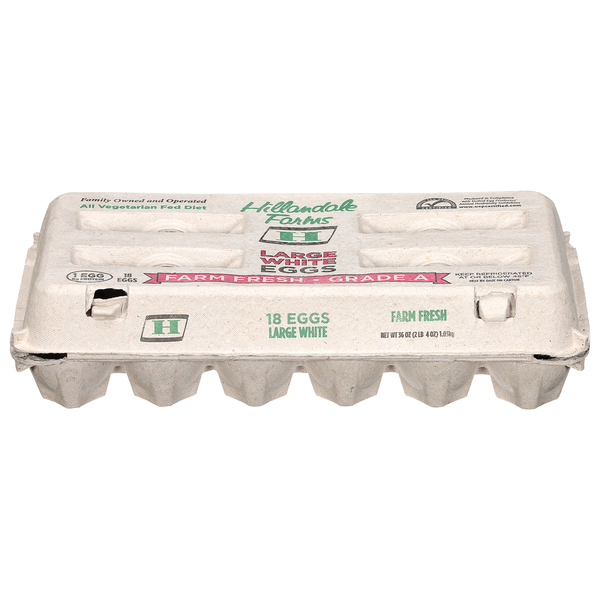 Hillandale Farms White Farm Fresh Large Eggs Same-Day Delivery