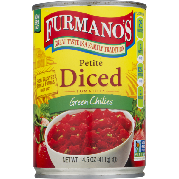 Furmano's Petite Diced Tomatoes Green Chilies (14.5 oz) Instacart