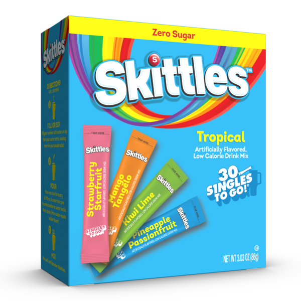 Skittles Tropical Variety Pack, Low Calorie Drink Mix Same-Day