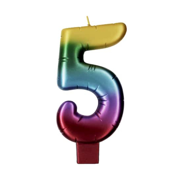 Makery Rainbow Number Candle