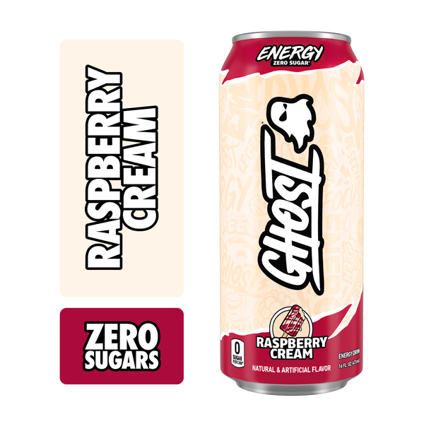 GHOST Zero Sugar Energy Drink, Raspberry Cream Same-Day Delivery