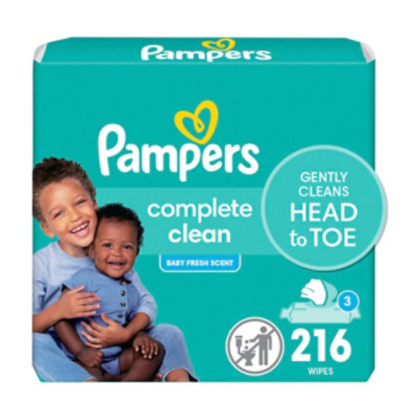 Pampers Complete Clean Baby Fresh Scent Soft Pack Wipes