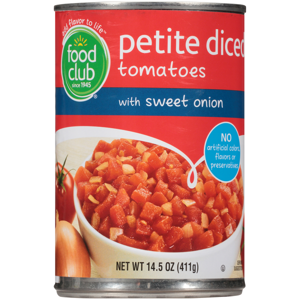Food Club Petite Diced Tomatoes With Sweet Onion (14.5 oz) Instacart