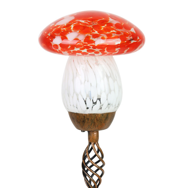 Exhart 30.71-in Red Metal Solar Garden Stake