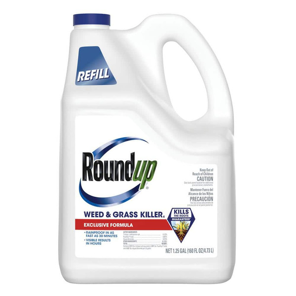 Roundup 1.25 Gal. Weed/grass Killer4 Refill, Use In And Around Flower Beds, Trees, Driveways, Walkways, And More
