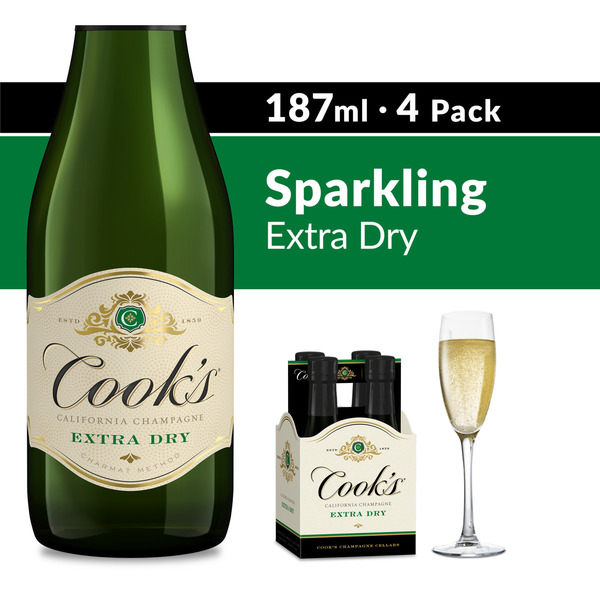 Cook's California Champagne Extra Dry White Sparkling Wine Mini