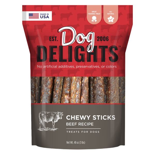 Dog Delights Chewy Beef Sticks, 48 oz