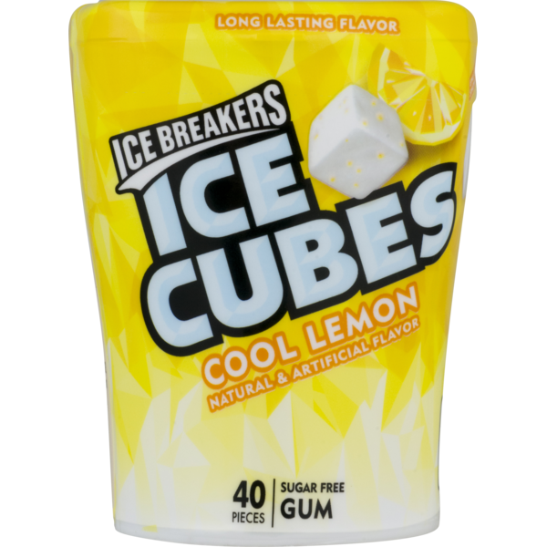 Ice Breakers ICE CUBES Sugar Free Cool Lemon Gum, Pieces, 3.24 (3.24 oz) from CVS Pharmacy