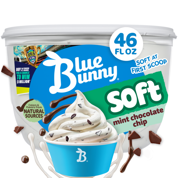 Blue Bunny Soft Mint Chocolate Chip Frozen Dairy Dessert, 46 fl oz