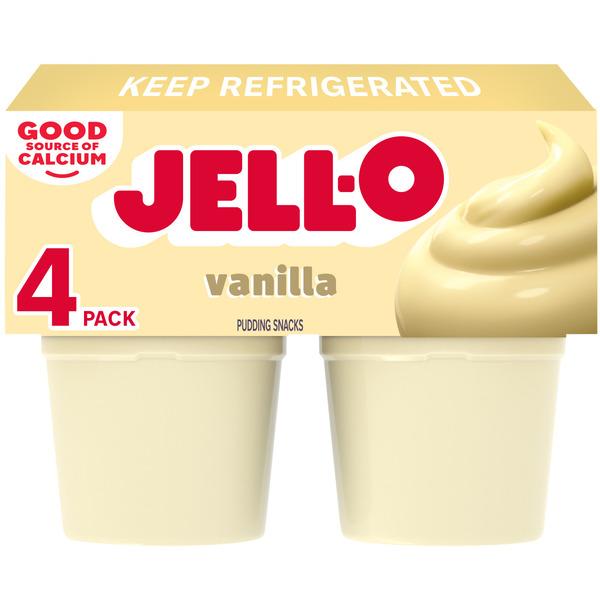 Jell-O Original Vanilla Refrigerated Pudding Cup Snacks Same-Day