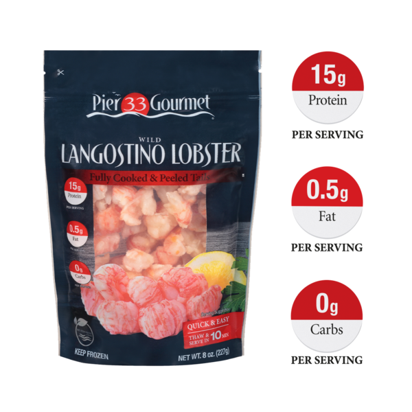 Pier 33 Gourmet Langostino Lobster, Wild, Fully Cooked and Peeled