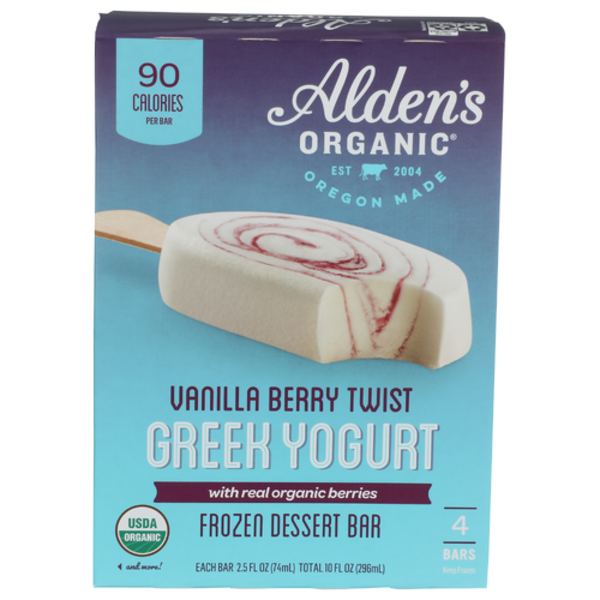 Alden's Organic Organic Vanilla Berry Twist Greek Yogurt Bars 4