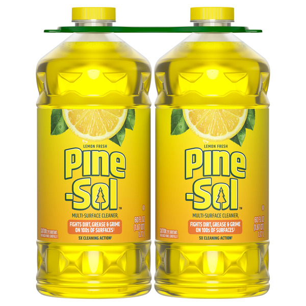 Pine-Sol Multi-Surface Cleaner, Lemon Fresh Scent, 60 fl oz, 2 ct
