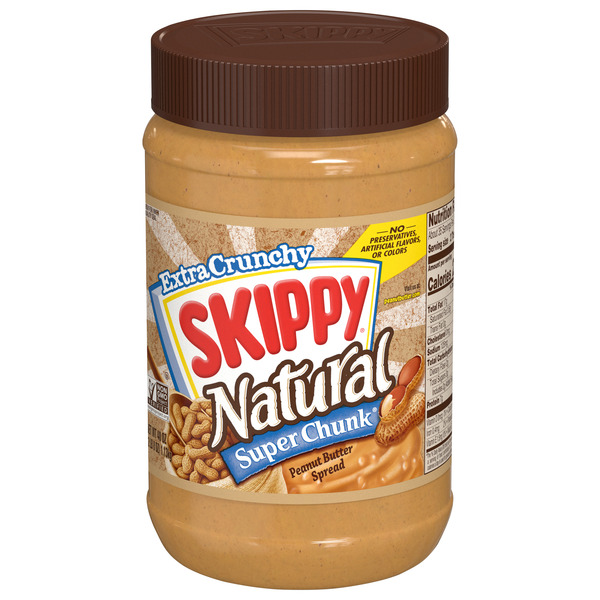 SKIPPY Extra Crunchy Natural Super Chunk Peanut Butter Spread