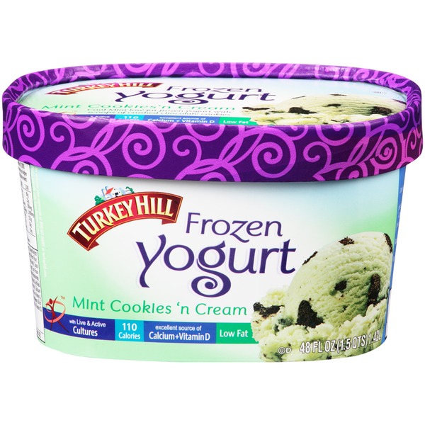 Turkey Hill Mint Cookies 'n Cream Frozen Yogurt (48 fl oz) Instacart