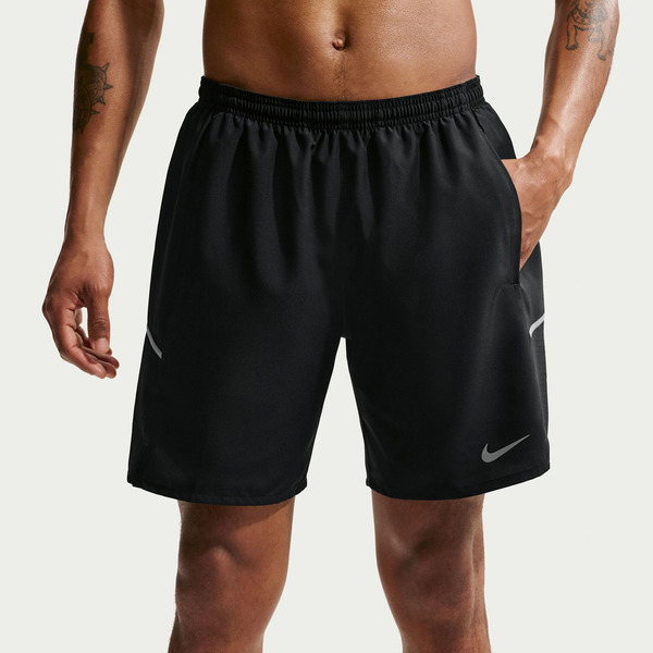 Nike Men's Dri-FIT Miler 7" Brief-Lined Running Shorts, L - Black