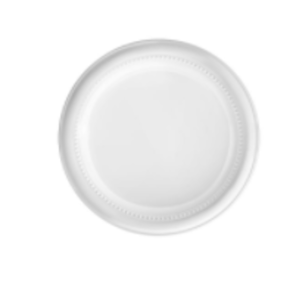 Darnel - 6" White Plastic Plate - 125 ct