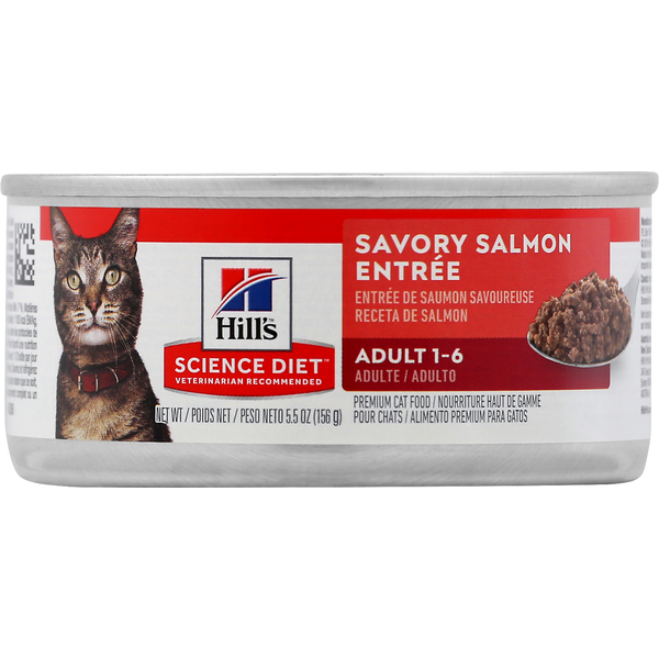 Hill's Science Diet Cat Food, Premium, Savory Salmon Entree, Adult 16
