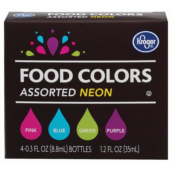 Kroger Assorted Neon Food Colors (0.3 fl oz) from Kroger - Instacart Kroger Assorted Neon Food Colors (0.3 fl oz) from Kroger - Instacart