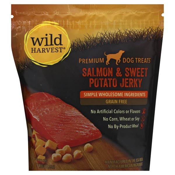 Wild Harvest Dog Treats, Premium, Salmon & Sweet Potato Jerky (24 oz) Instacart