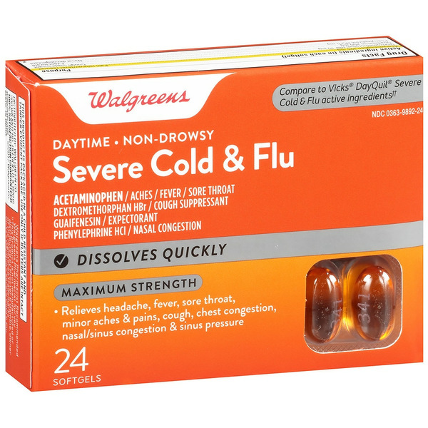 Walgreens Walgreens Severe Cold & Flu Softgels SameDay Delivery Instacart