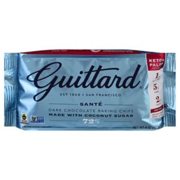 Guittard Baking Chips, Dark Chocolate, 72% Cacao