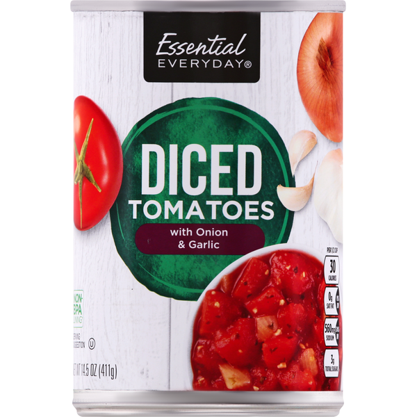 Essential Everyday Tomatoes with Onion & Garlic, Diced (14.5 oz