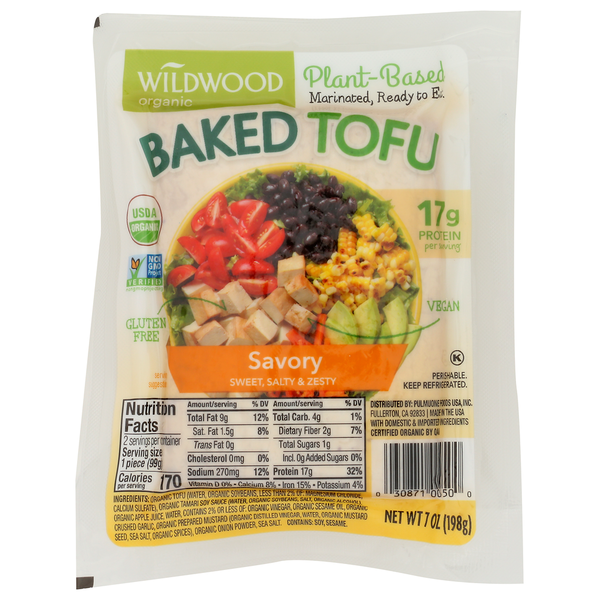 Wildwood Organic Wildwood Tofu Baked Savory Og Same-Day Delivery