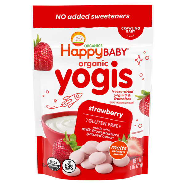 Happy Baby Organics Organic Yogis Strawberry Freeze-Dried Yogurt