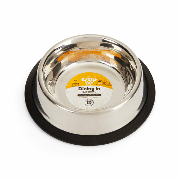 Every Yay Brushed Stainless Steel Cat Bowl