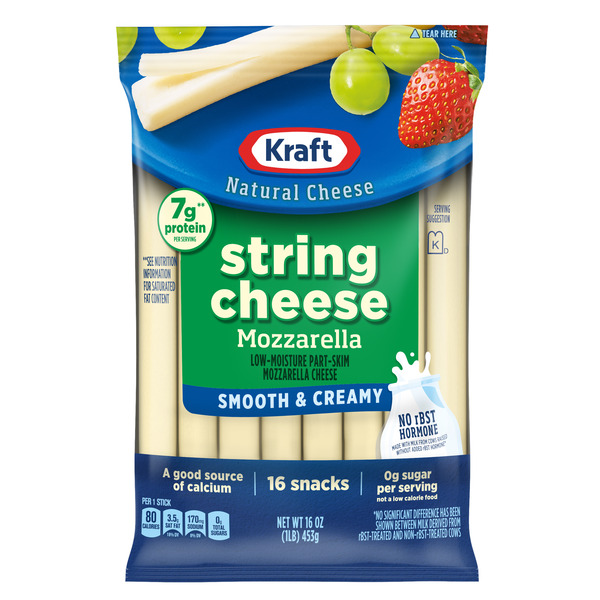 Kraft LMPS Mozzarella String Cheese oz Package ( - 1 oz ct)