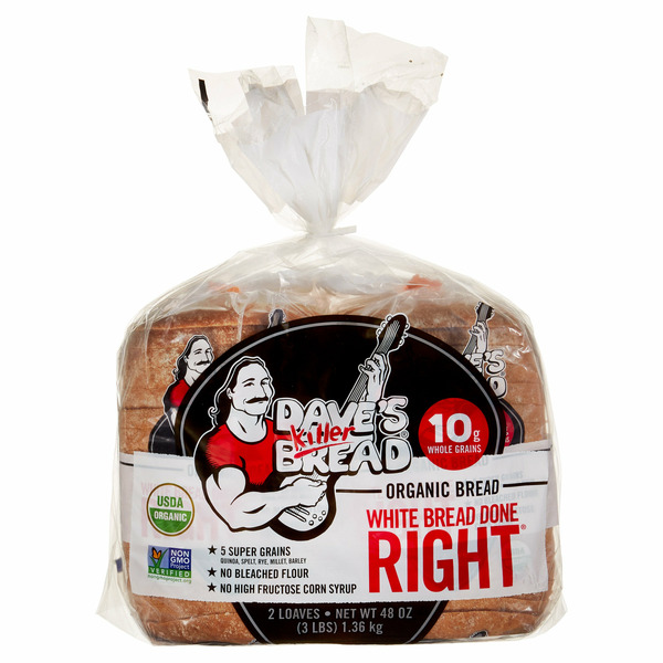 Organic White Bread, 2 x 24 oz