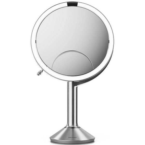 simplehuman Sensor Trio Magnification Brushed Steel Mirror