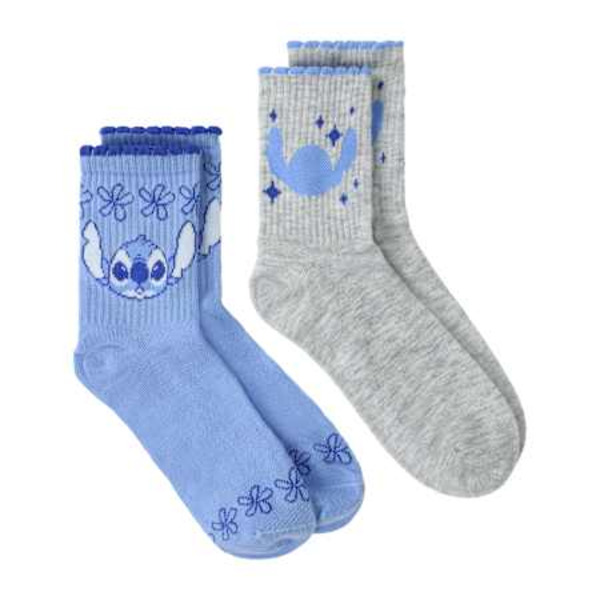 Sanrio Girls' Stitch Mid-Crew Socks