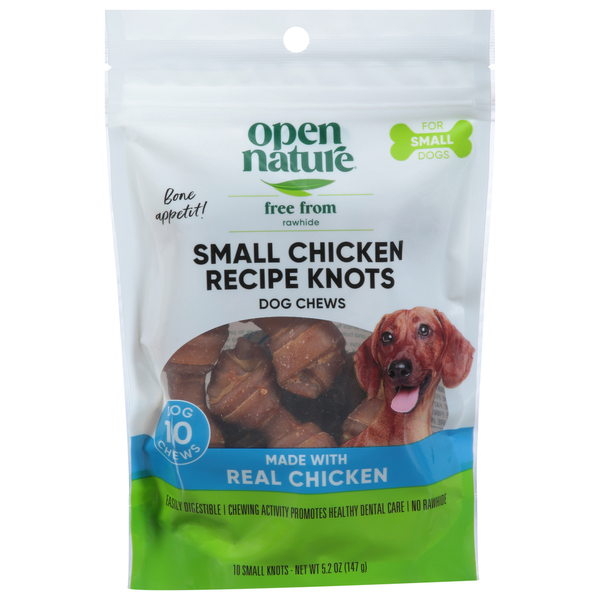 Open Nature Dog Chews, Chicken Recipe Knots, Small