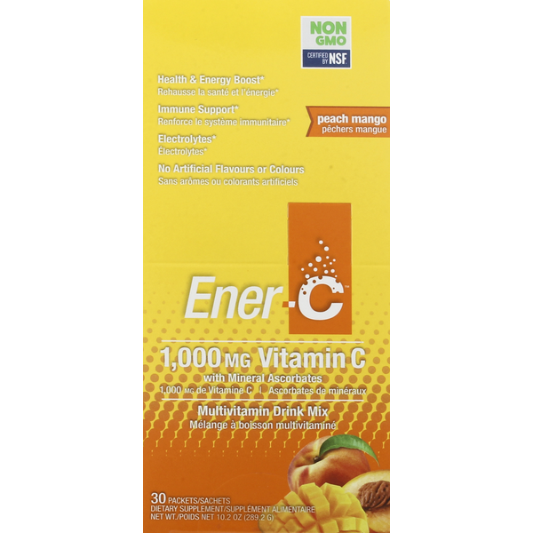 Ener-C Vitamin C, 1,000 mg, Packets, Peach Mango Same-Day Delivery
