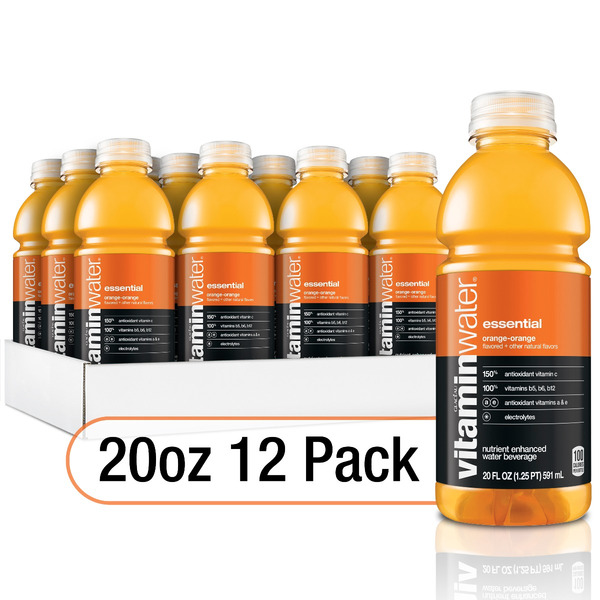 VitaminWater - Essential, Orange-Orange Bottles, 20 fl oz, 12 Pack