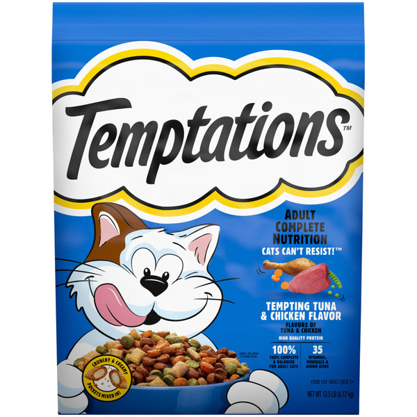 TEMPTATIONS Complete Nutrition Tuna & Chicken Flavor Adult Dry Cat