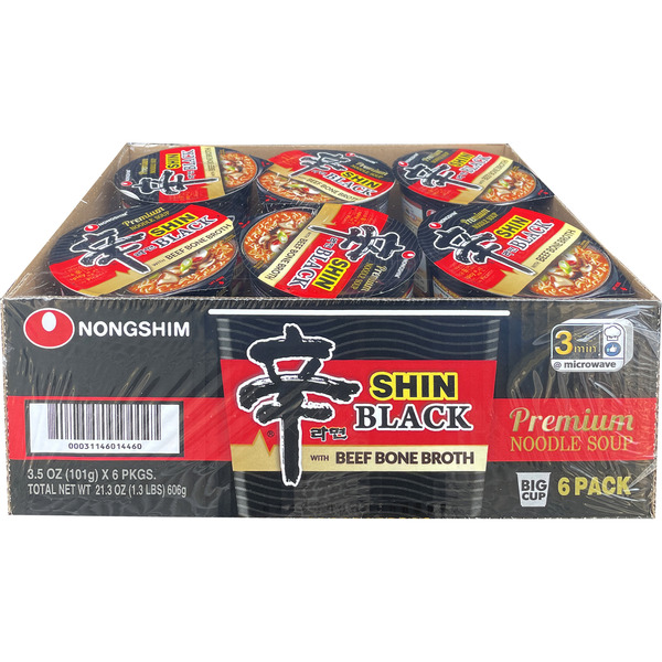 Nongshim Premium Black with Beef Bone Broth Ramyun Noodles with Soup Mix