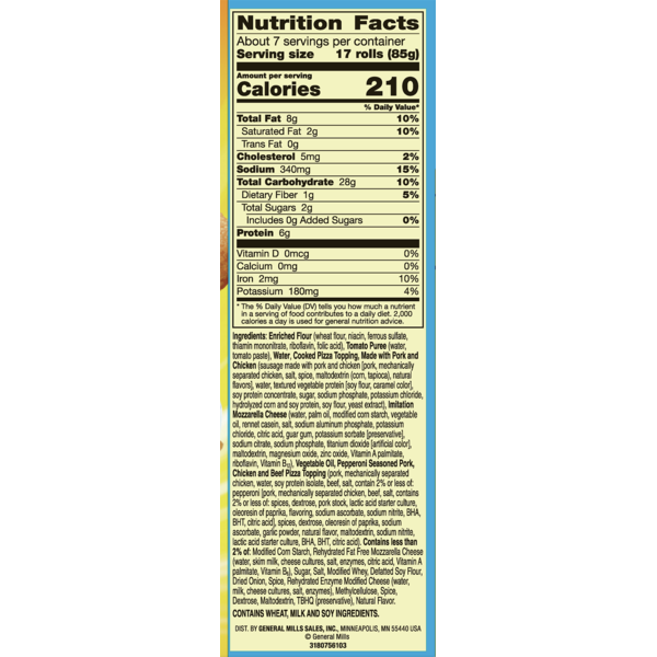 35 Pizza Rolls Nutrition Label Labels Design Ideas 2020