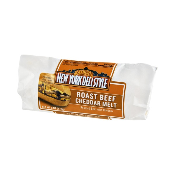 Raybern's New York Deli Style Roast Beef Cheddar Melt Heat N' Serve Sandwich (6 oz) from Costco